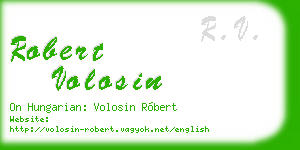 robert volosin business card