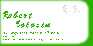 robert volosin business card